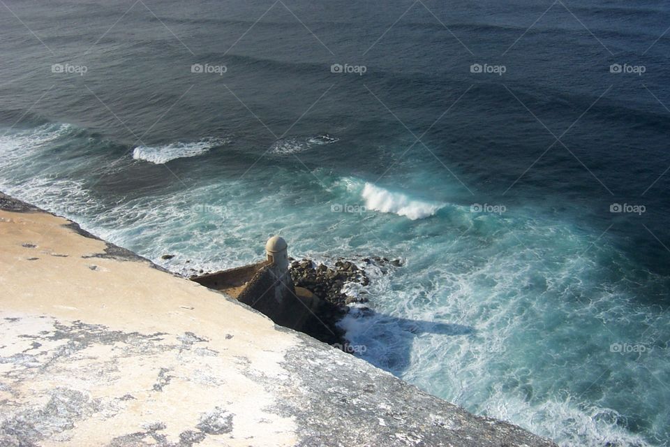 Garita del Diablo sentry box seen from fort San Cristobal Old San Juan Puerto Rico