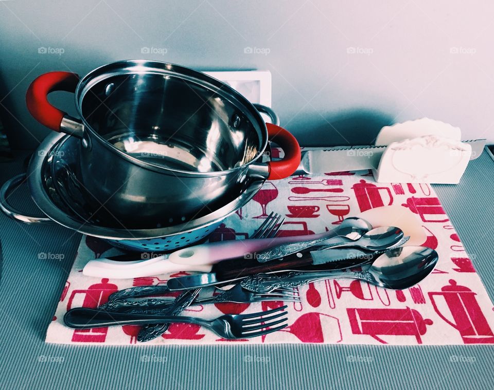 Kitchen utensils. 