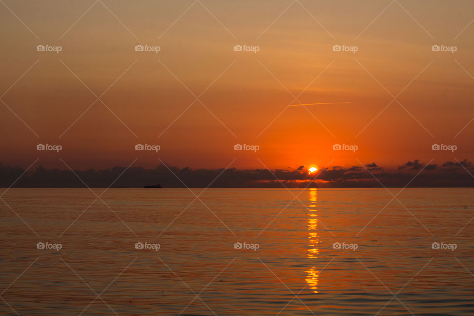 sunrise in the ocean