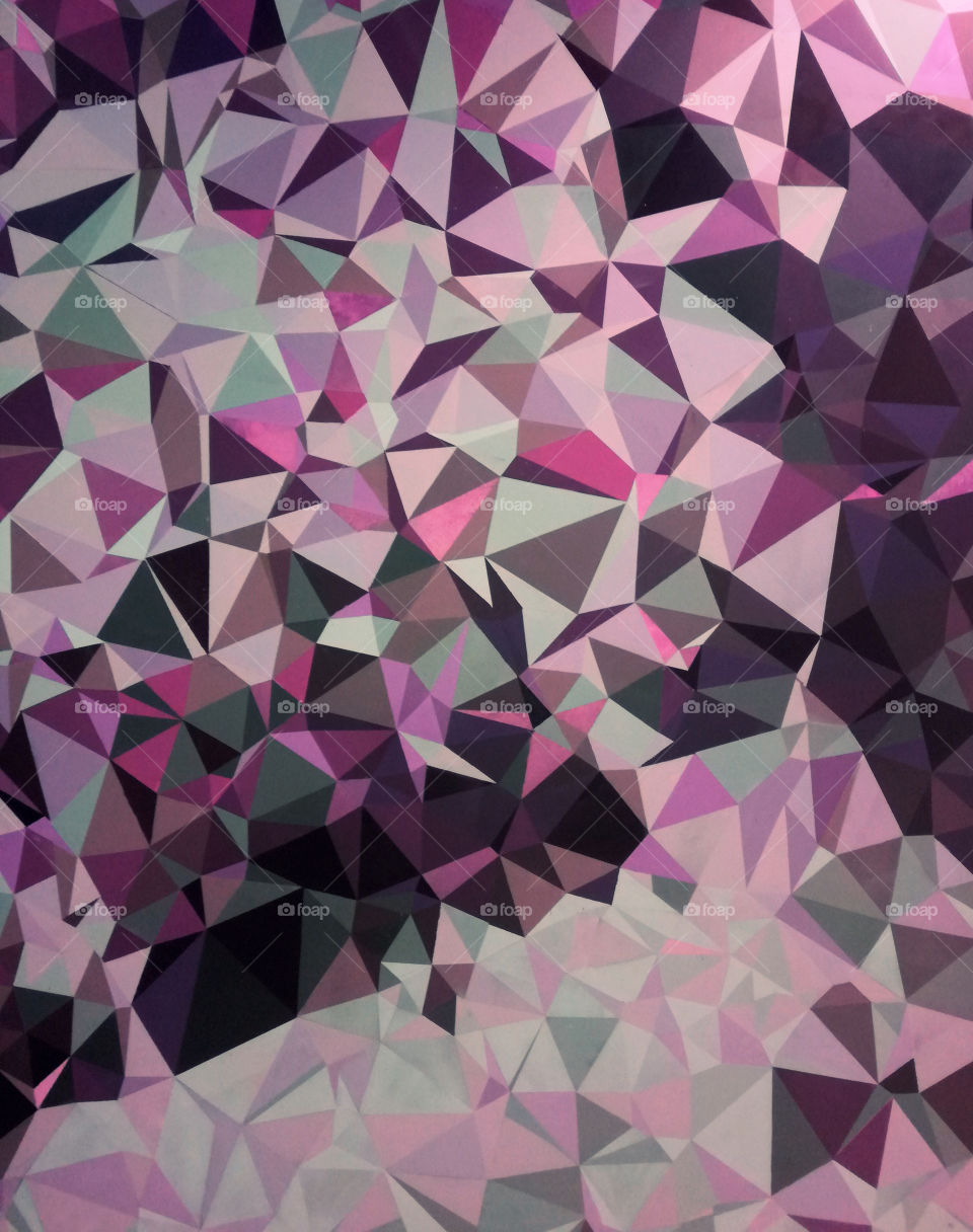 geometric shapes, colorful wallpaper. pink triangles