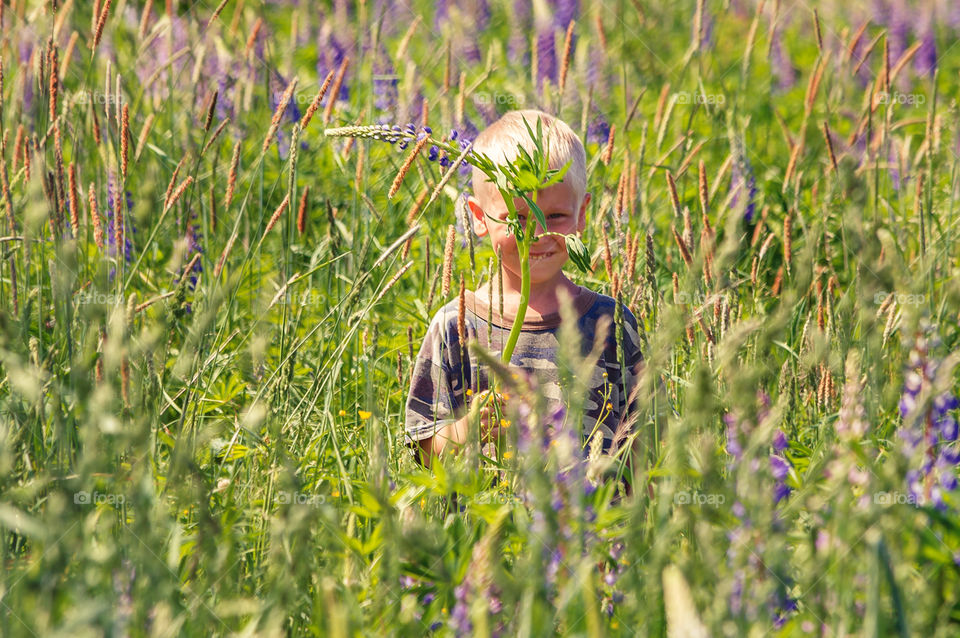 Boy in the field