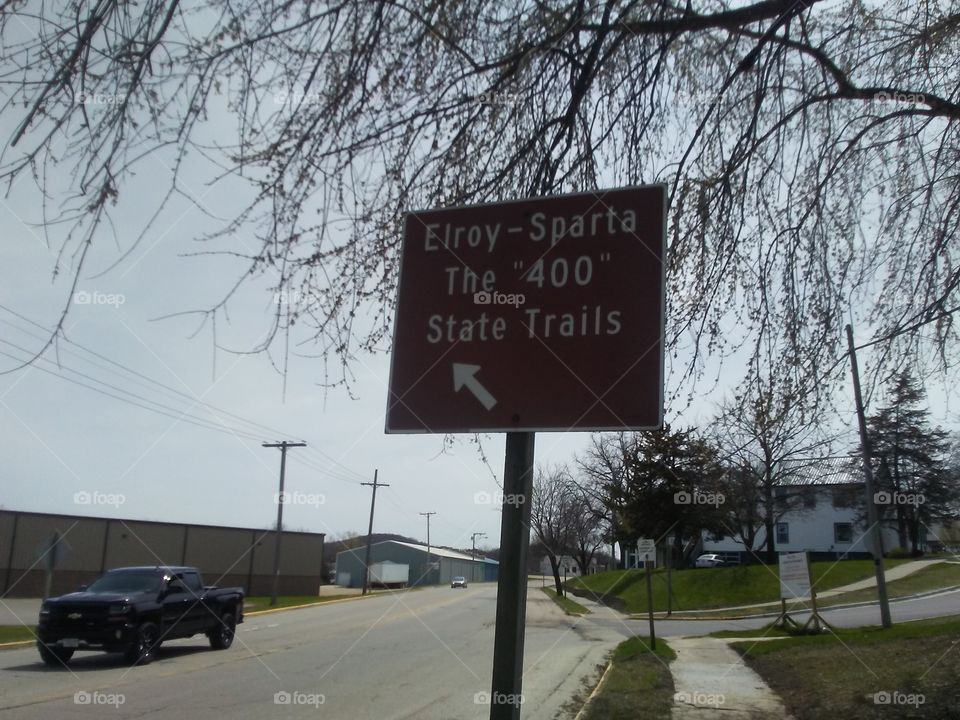 Take this road to get to the trailheads of both trails that were once railroad tracks in Elroy, Wisconsin.