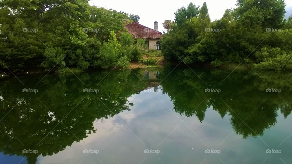 Cottage Water Reflection