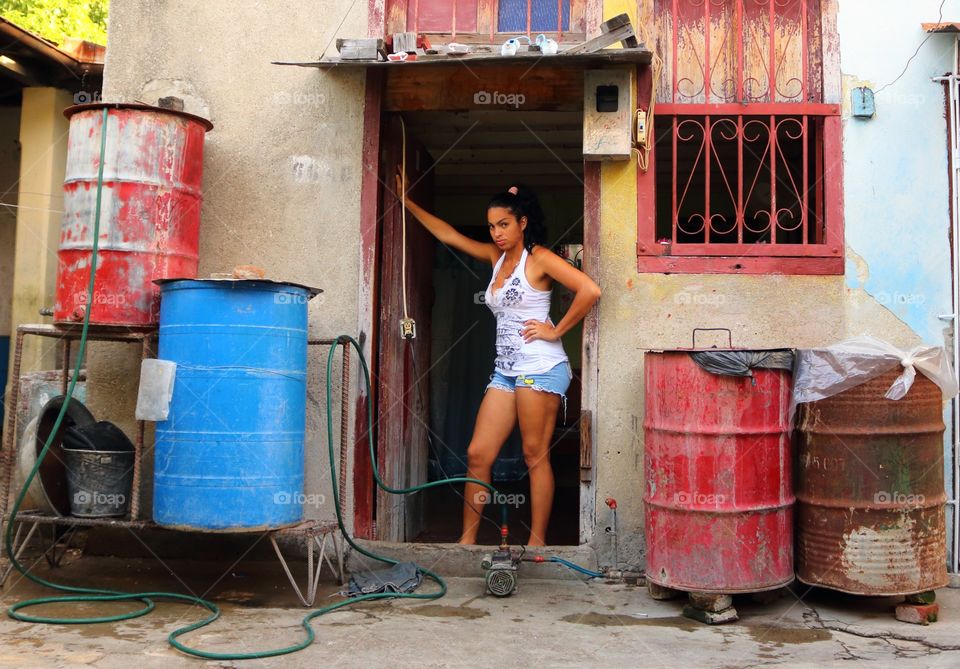 Cuban People.Young Housewife