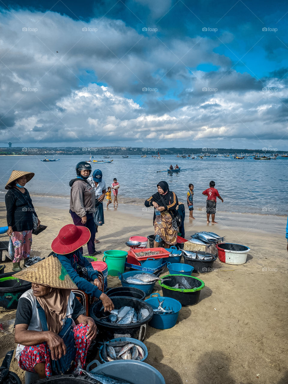 Morning situation at Jimbaran Beach