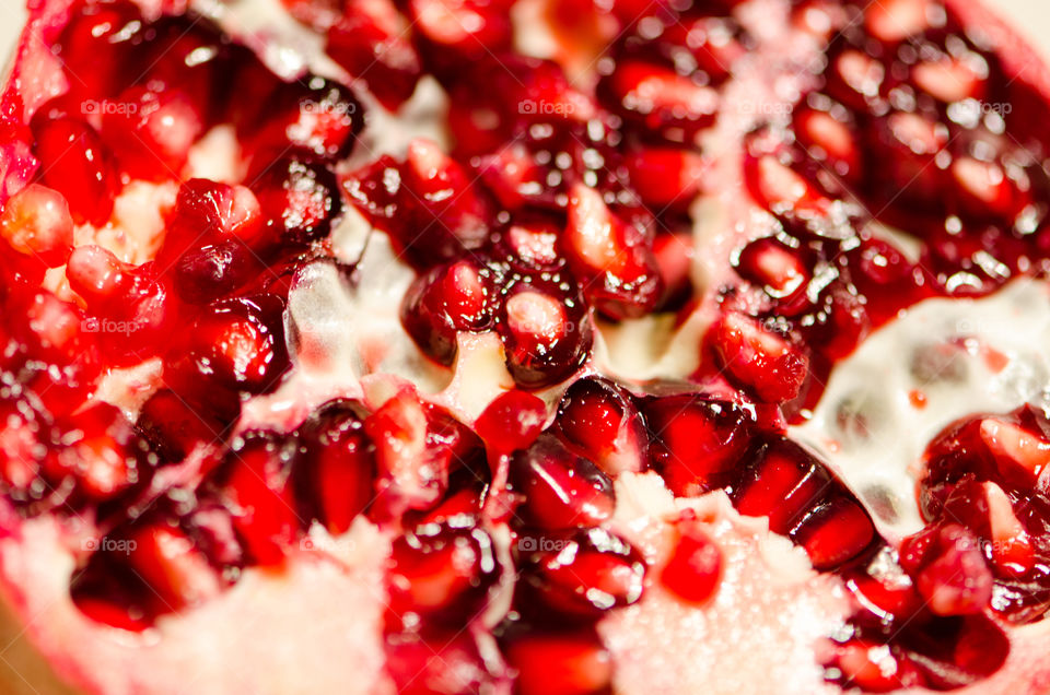 Close up of  a delicious pomegranate.