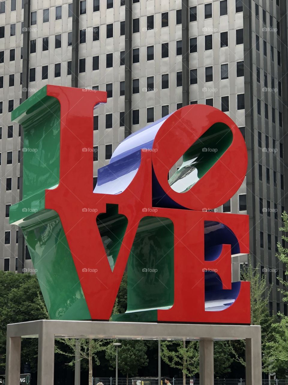 ‘ All you need us love ‘ Famous art in Love Park, Philadelphia.