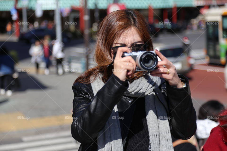 Women taking a photo 