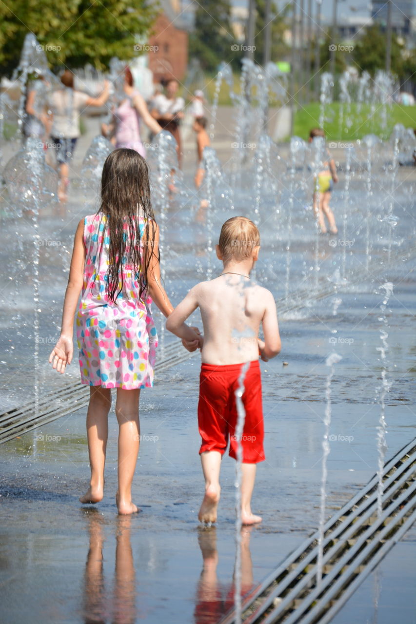 Child, Water, Fun, Outdoors, People