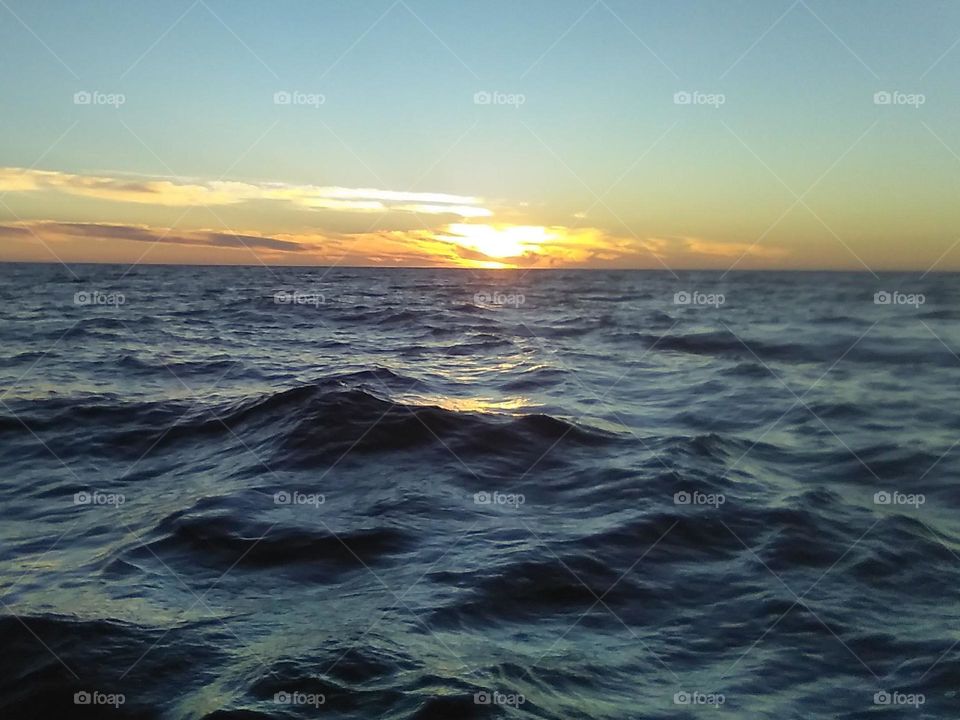 Sunset on the Pacific Ocean