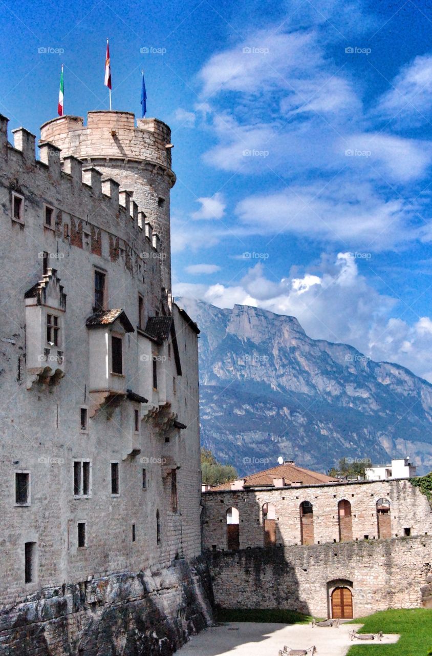 Castle & Mountains. Trento, Italy