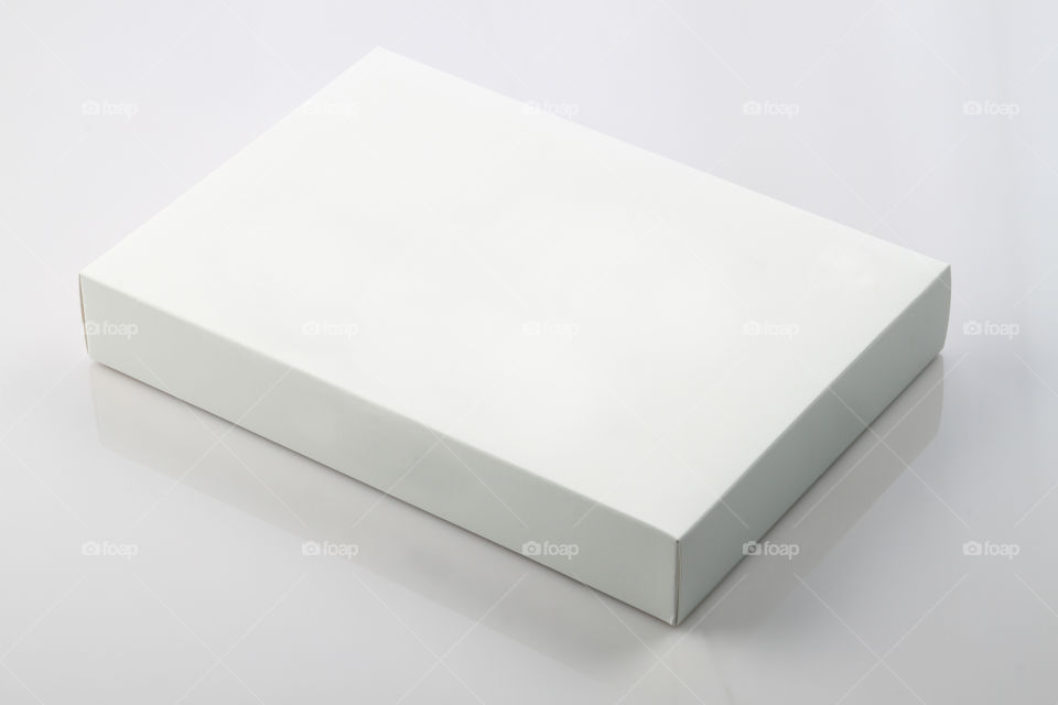 Empty blank white box for mockups