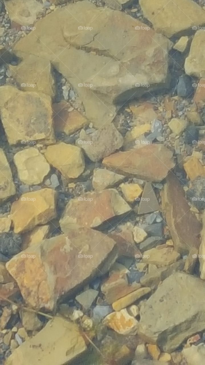 rocks in the lake