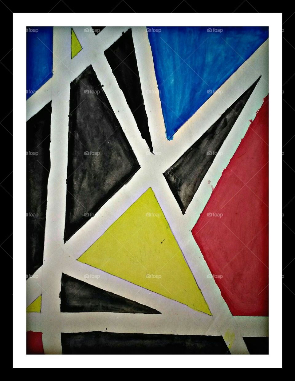 geometrical shape water colour painting..