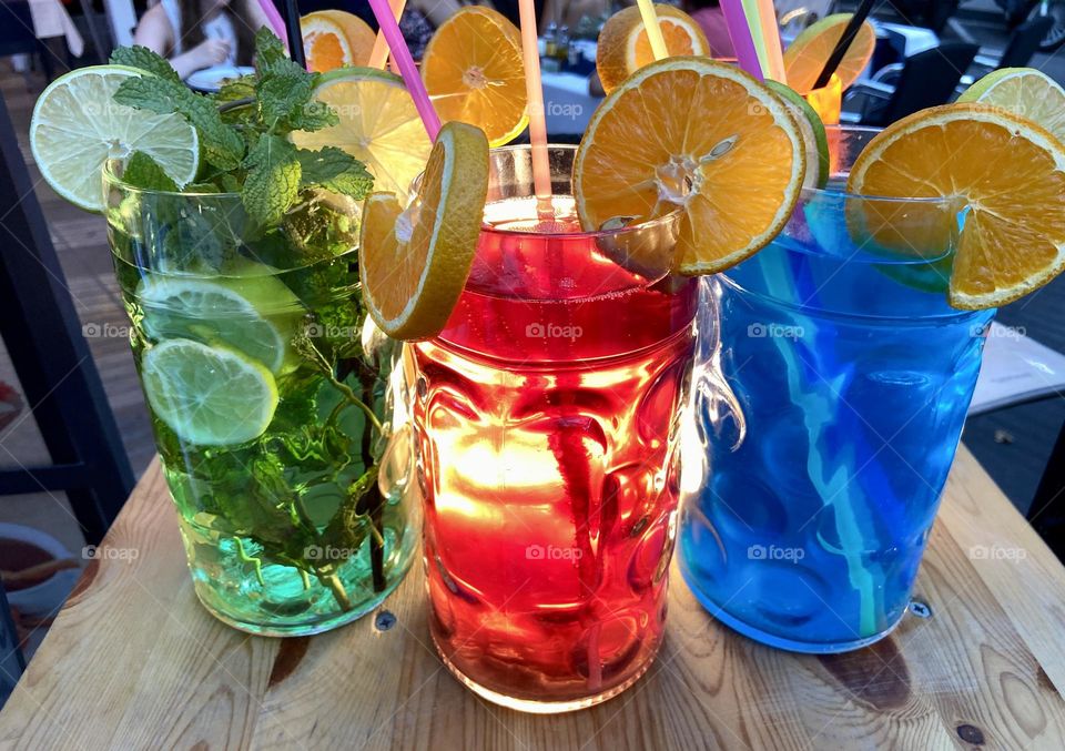 Colourful cocktails 