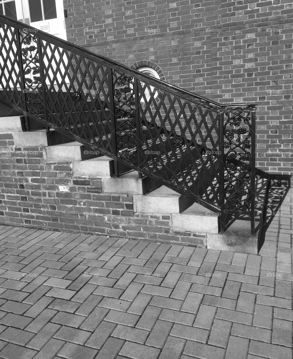 Brick and iron staircase 