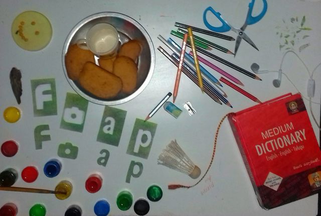 flat lay of my world🌎