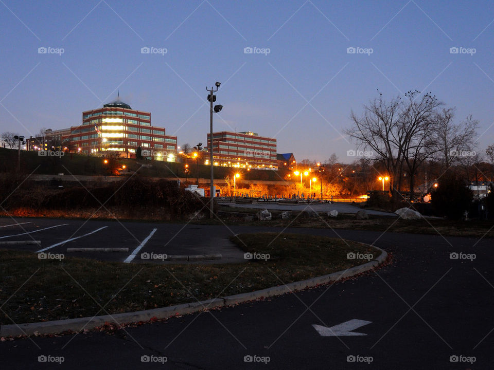 newburgh ny street buildings lights by delvec