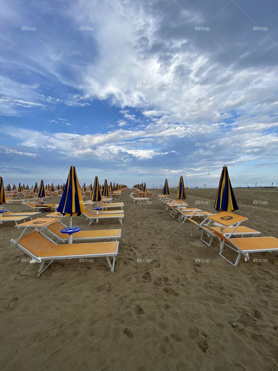 sunbeds and umbrellas