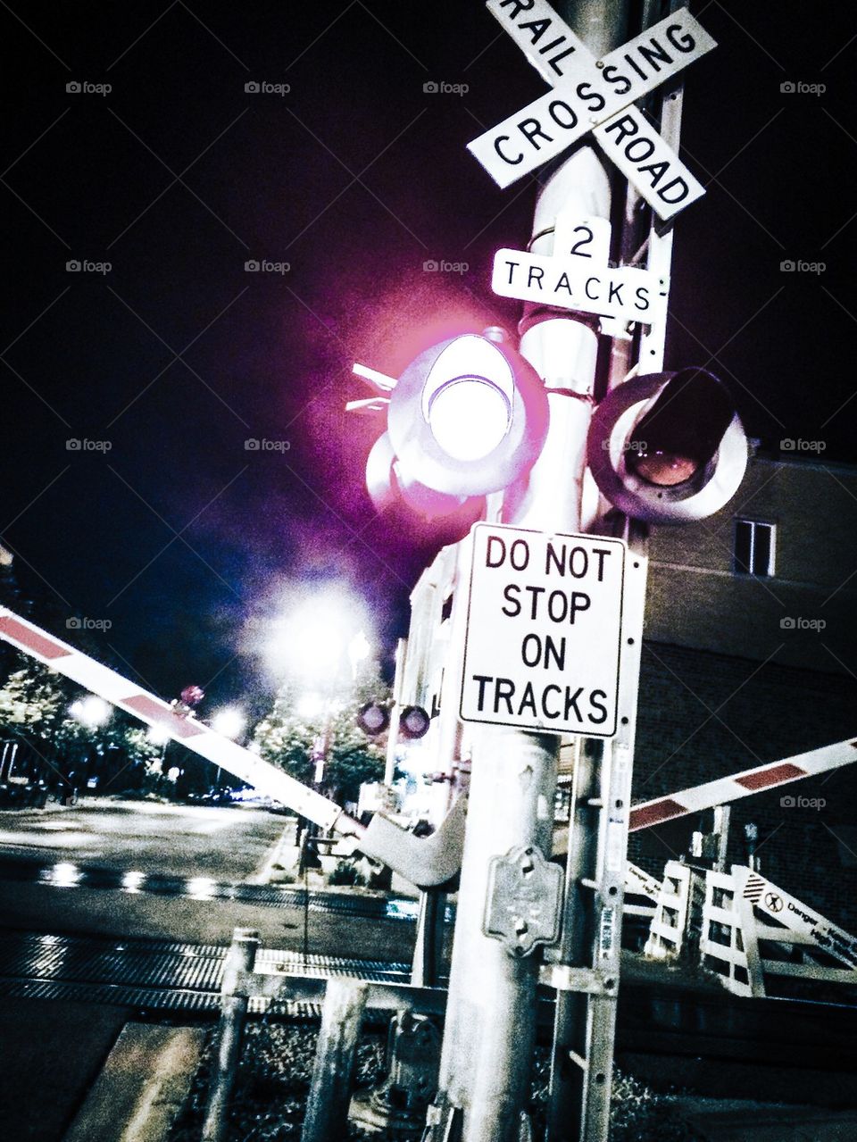 Railroad crossing in action