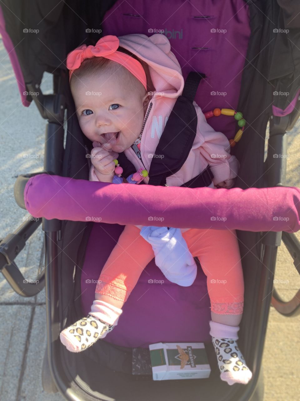 Freya was on a walk with me and posed for tons of pictures she has an amazing personality and is extremely photogenic!!! She’s 7 months and is the happiest baby I have ever seen. She never cries and is so well behaved it stuns me so we have fun!
