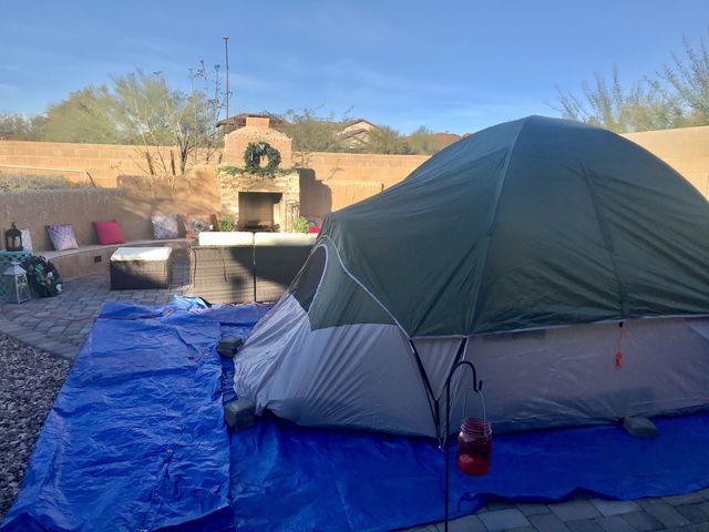Camping in your backyard 