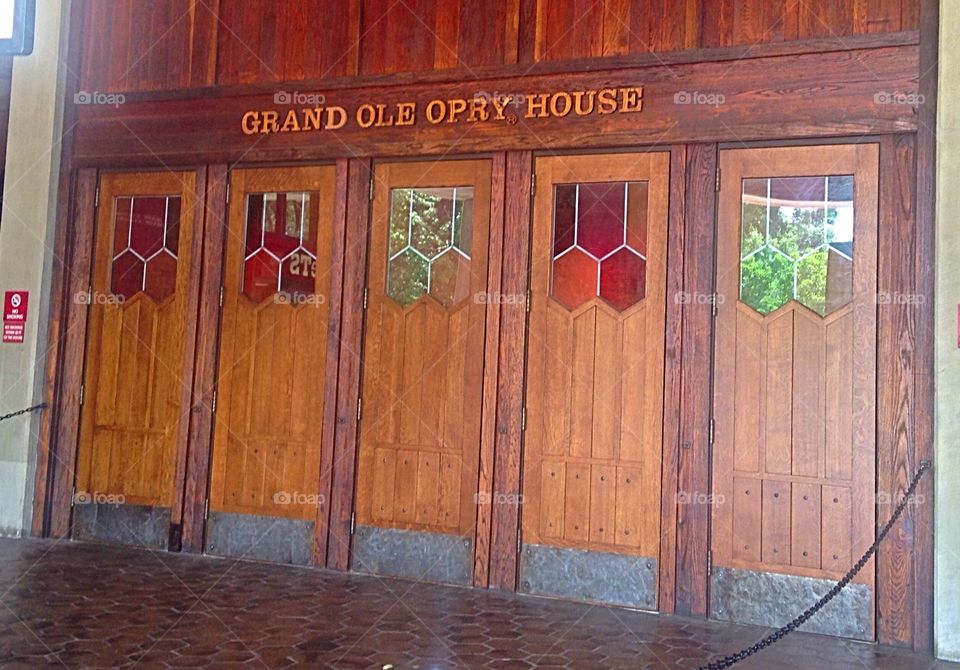 Grand Ole Opry House. Taken in Nashville, TN. at the Grand Ole Opry!  Love the big wooden doors!