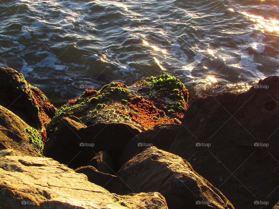 Water, No Person, Ocean, Rock, Landscape