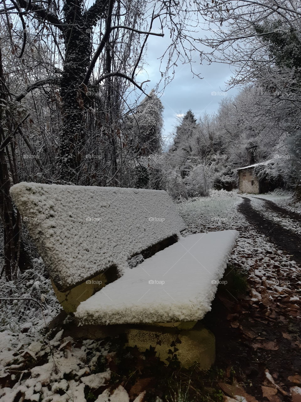 First Snow on the Liguria Hills