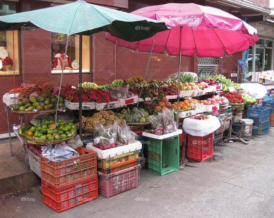 Far East fruit stand