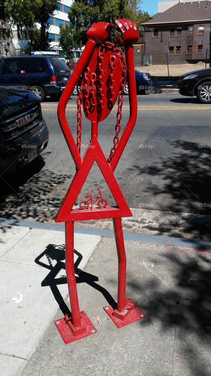 Red bike triangle
