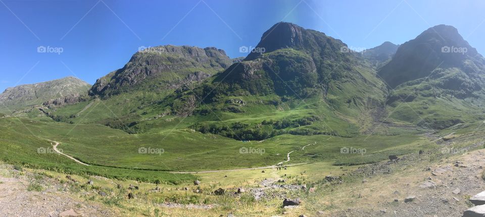 Green Mountain Landscape in Scotland