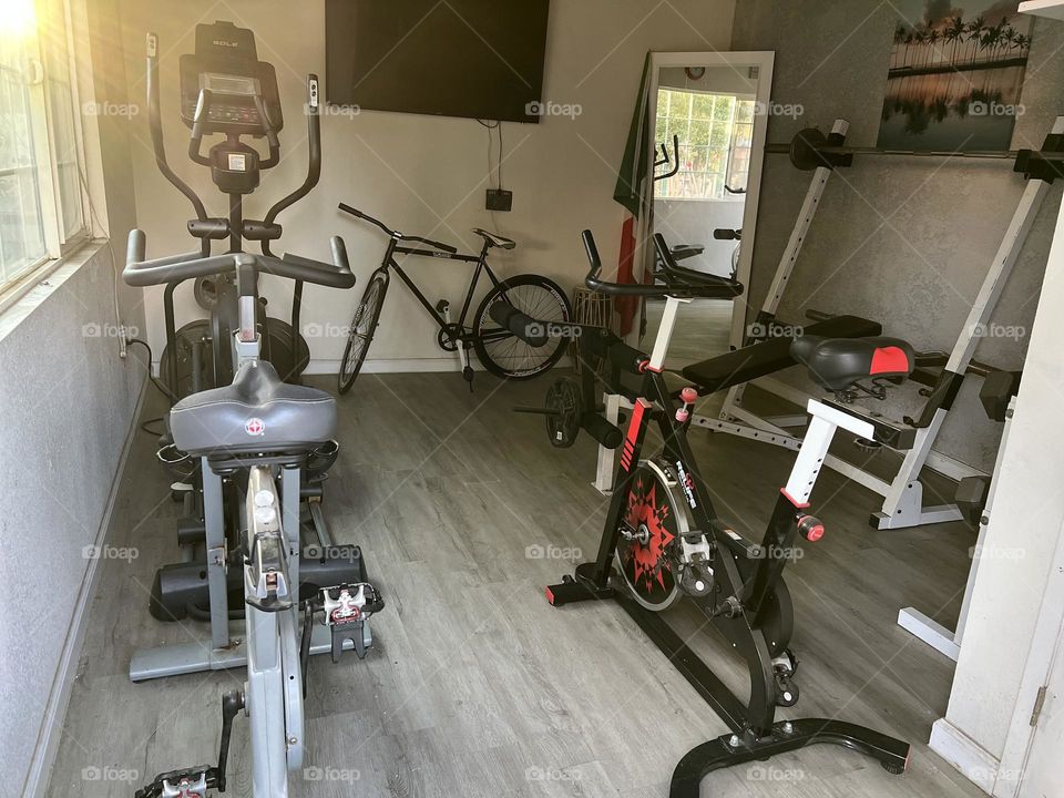 Personal home gym when you want to avoid the crowded public gym or for some needed alone time