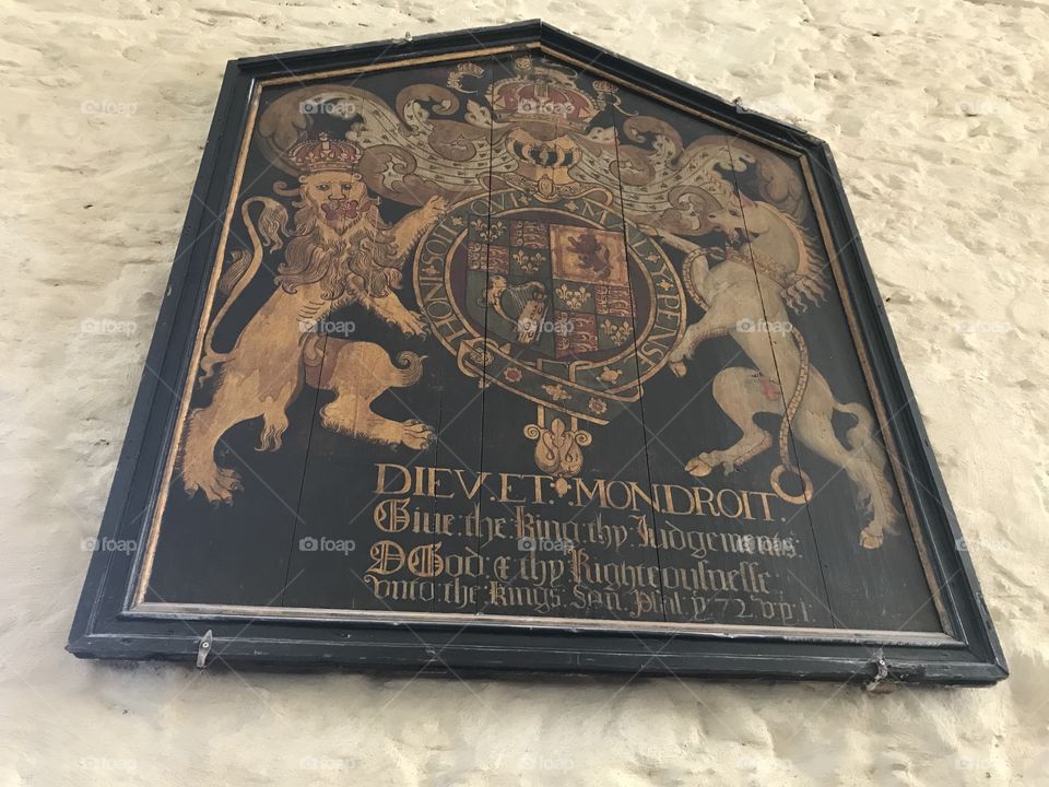 A bold and impressive coat of arms, which can be found at St Petrox Church, Dartmouth Castle.