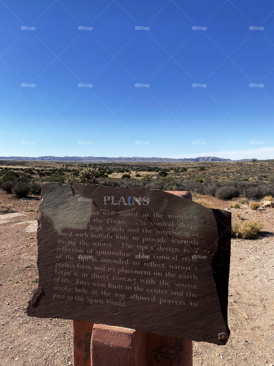 Plain near the Grand Canyon in Arizona 