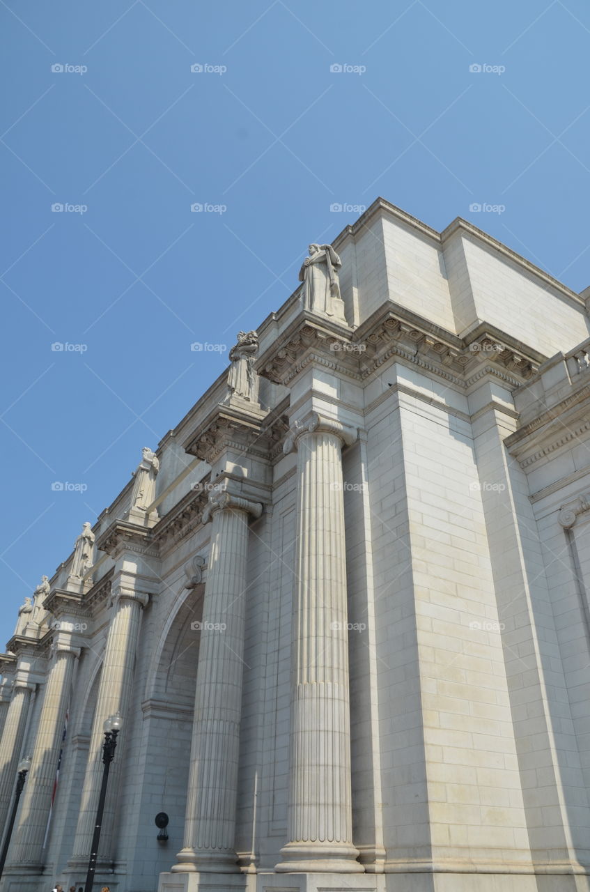 Union Station, Washington, DC. Exterior image of Union Station facade in Washington DC.