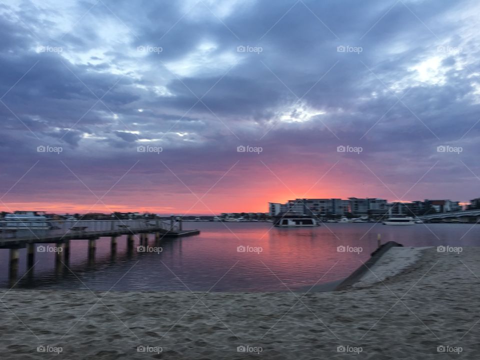 Reflective Stormy Sunrise