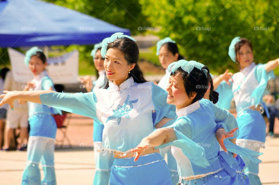 Pretty Asian Dancers. Asian American Heritage Festival held at the Kensico Dam Plaza in Valhalla, New York on May 30, 2015.