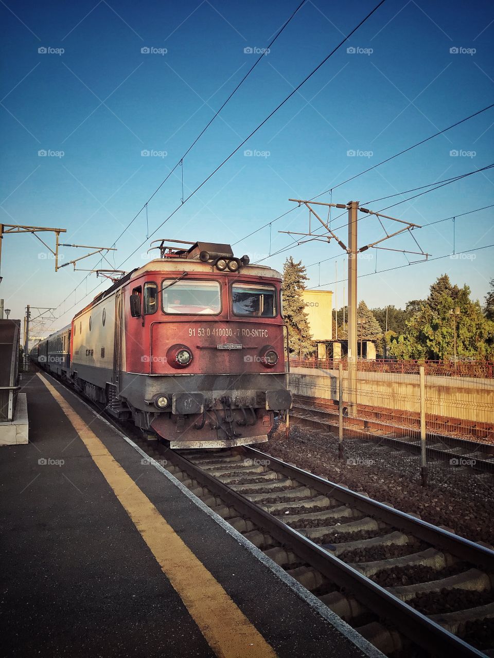 Train arriving in station 