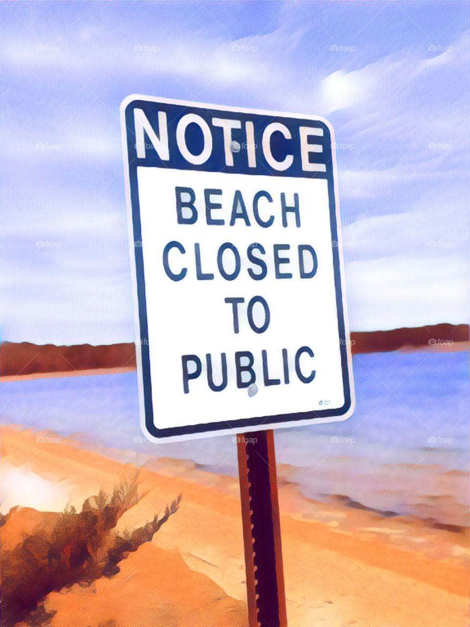 notice beach closed