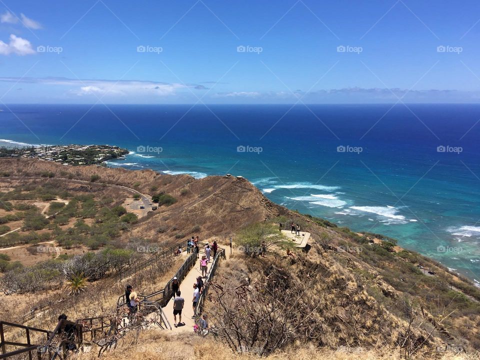 Diamond head crater, Honolulu, Hawaii.