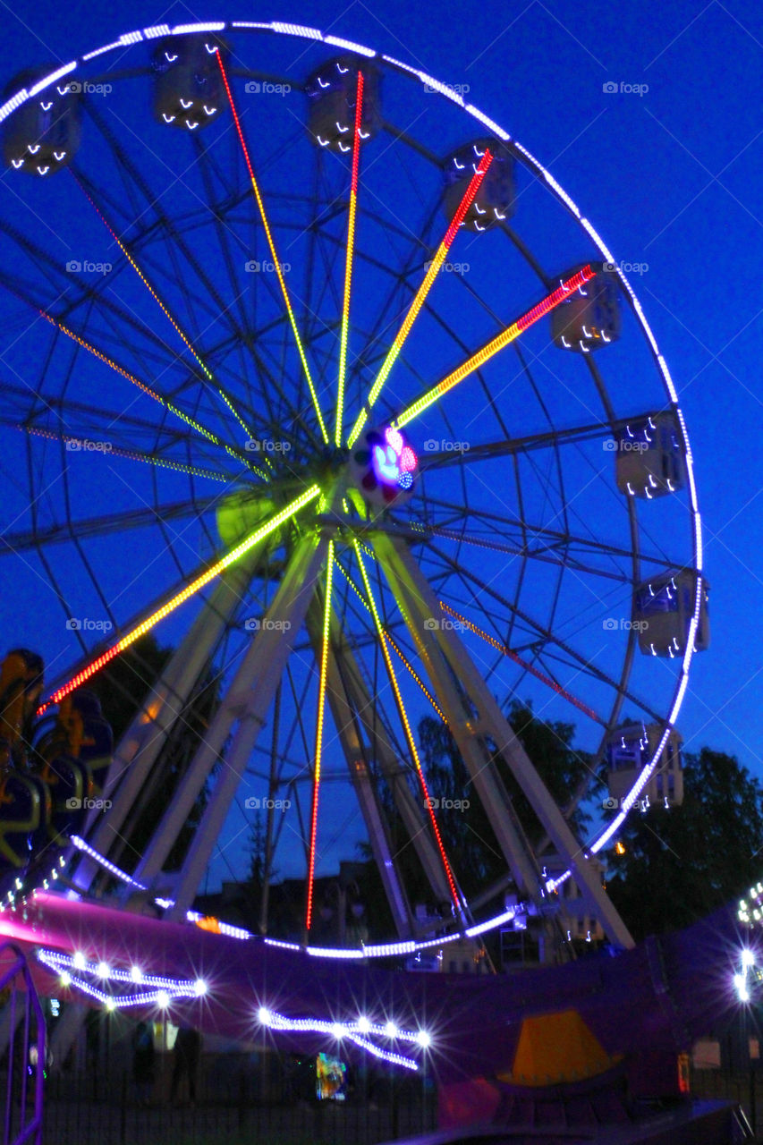 Amusement park, amusement park, merry-go-round, Ferris wheel