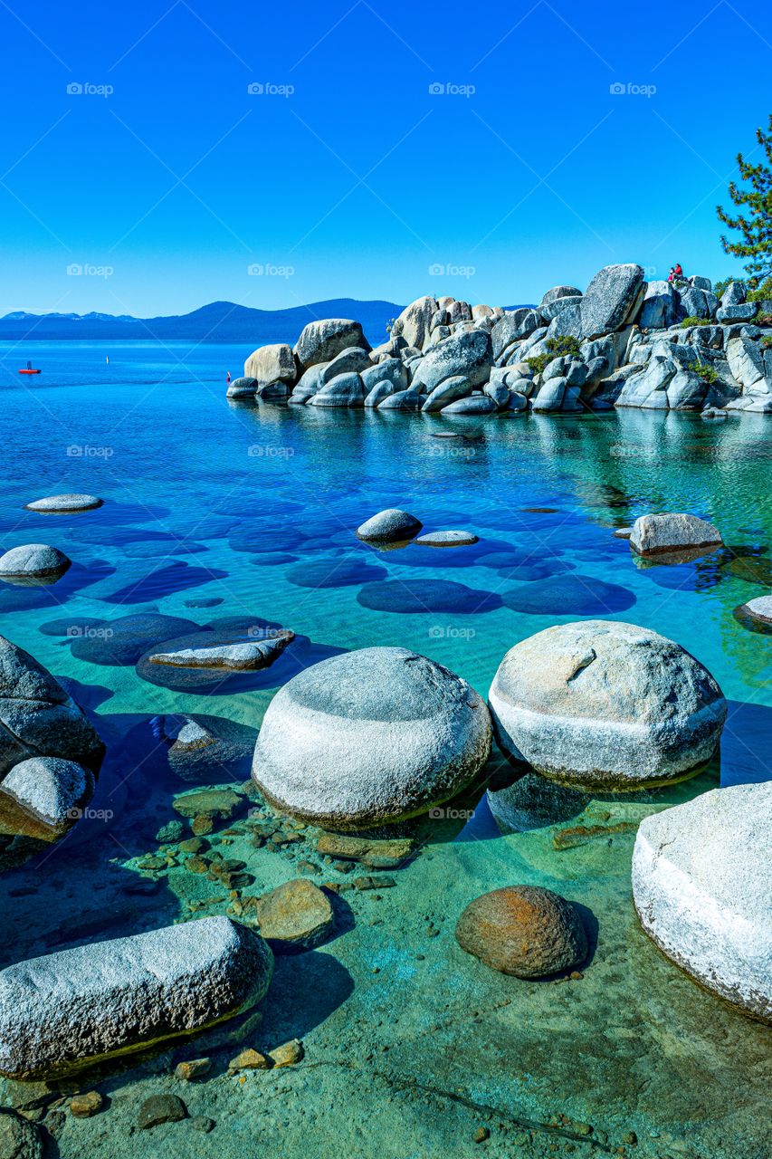 pebbles at Sand harbor beach, Lake Tahoe