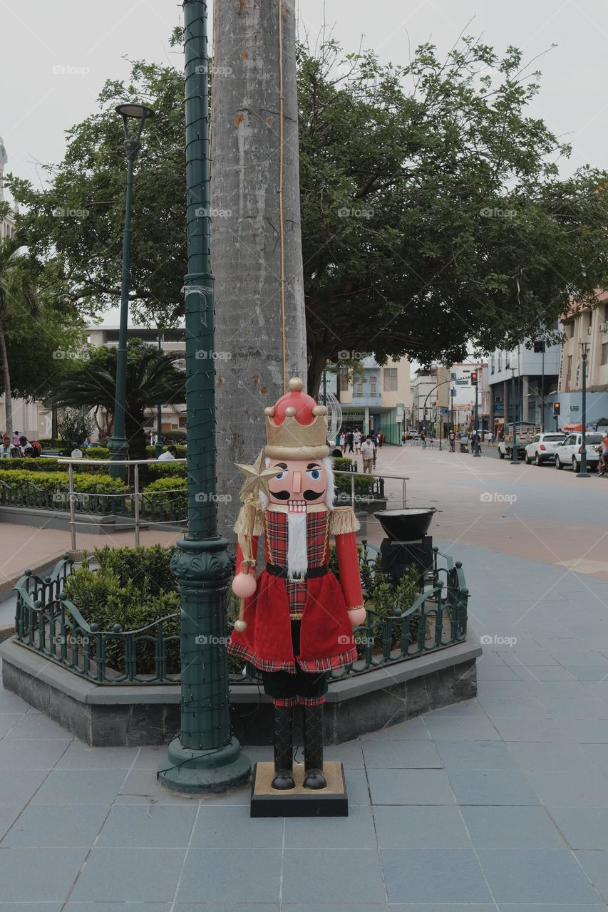 Royal guard doll in the center of the city of machala ecuador