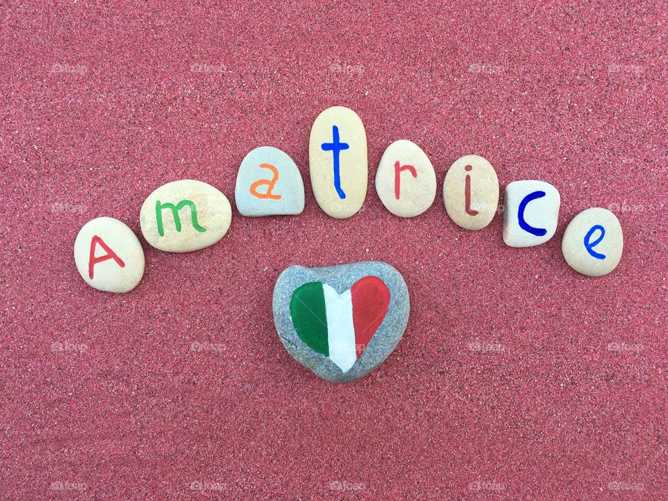 Amatrice - Italy on stones