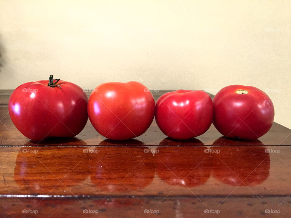 Four ripe tomatoes