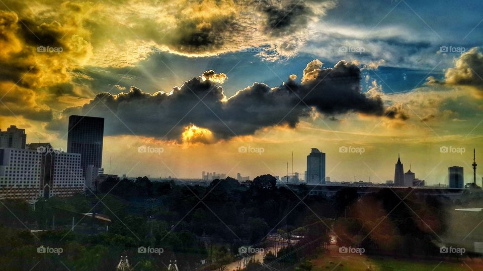 Sunset from Jakarta