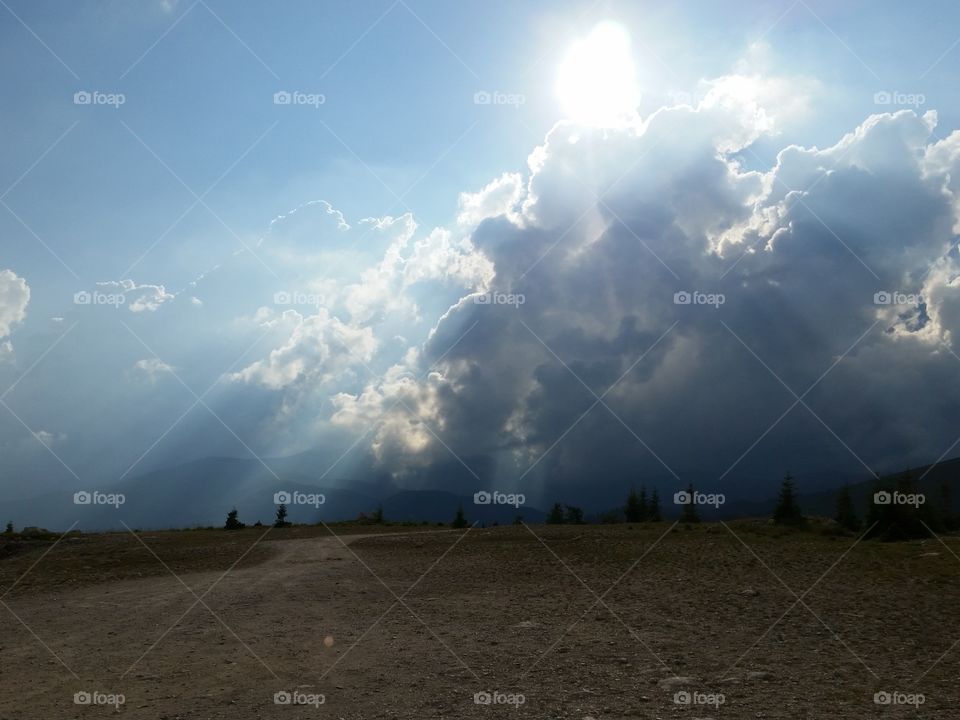 high altitude more than 2000m in the cloudy sky  grey heavy cloud sunshine tour tourist visit carpathians
