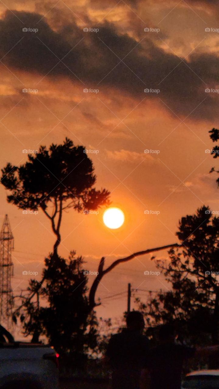 #pordosol #sol #sun #sunset #solar #yellow #natureza #nature #árvores #trees