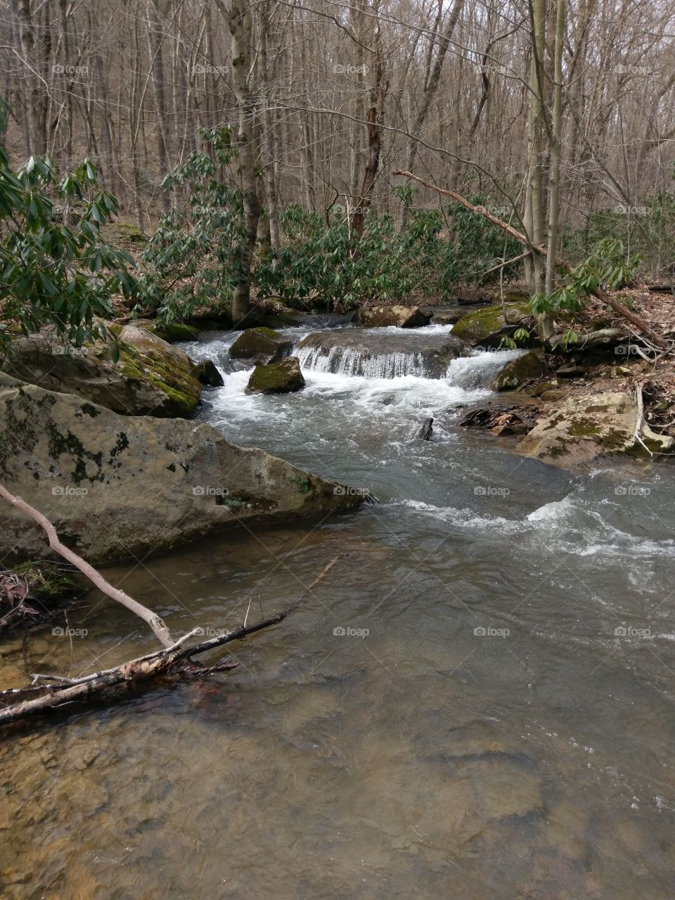 Sunday drive through the mountains of South Western Pennsylvania I found a beautiful creek flowing with the perfect photo opportunity.